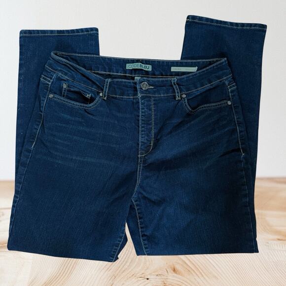 Womens Code Bleu Size 14 Short Womens Chelsea Classic Straight Jeans Dark Wash - Picture 2 of 6